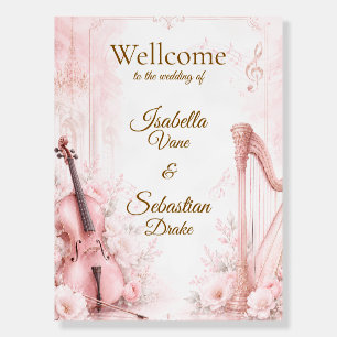 Elegant Blush Musical Wedding Foam Board