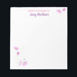 ELEGANT BLUSH PASTEL PINK FLORAL WATERCOLOR SCRIPT NOTEPAD<br><div class="desc">THIS BEAUTIFUL FLORAL NOTEPAD CAN GRAB THE ATTENTION EASILY. FEATURING SOFT FEMININE BLUSH PASTEL PINK WATERCOLOR FLOWERS PETALS AND MODERN SCRIPT WILL SURE BRING A SMILE TO YOUR FACE. PERSONALIZE YOUR NAME AND THE NOTEPAD IS ALL YOURS.</div>