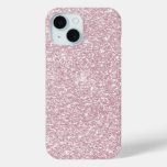 Elegant Blush Pink Abstract Trendy Girly Glitter Iphone 15 Case at Zazzle