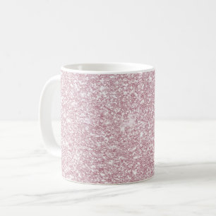 Elegant blush pink abstract trendy girly glitter coffee mug