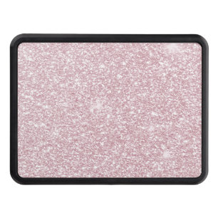 Elegant blush pink abstract trendy girly glitter hitch cover