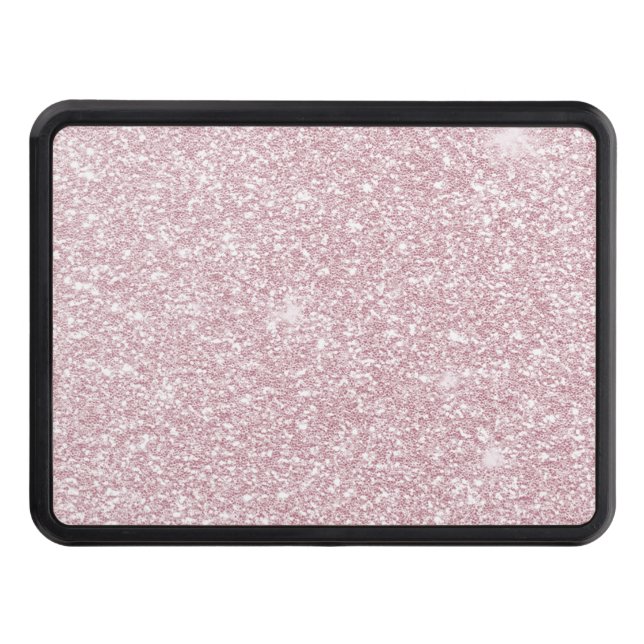 Elegant blush pink abstract trendy girly glitter hitch cover (Front)