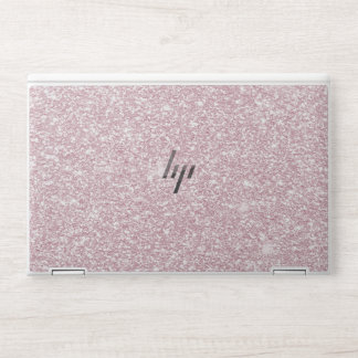Elegant blush pink abstract trendy girly glitter HP laptop skin