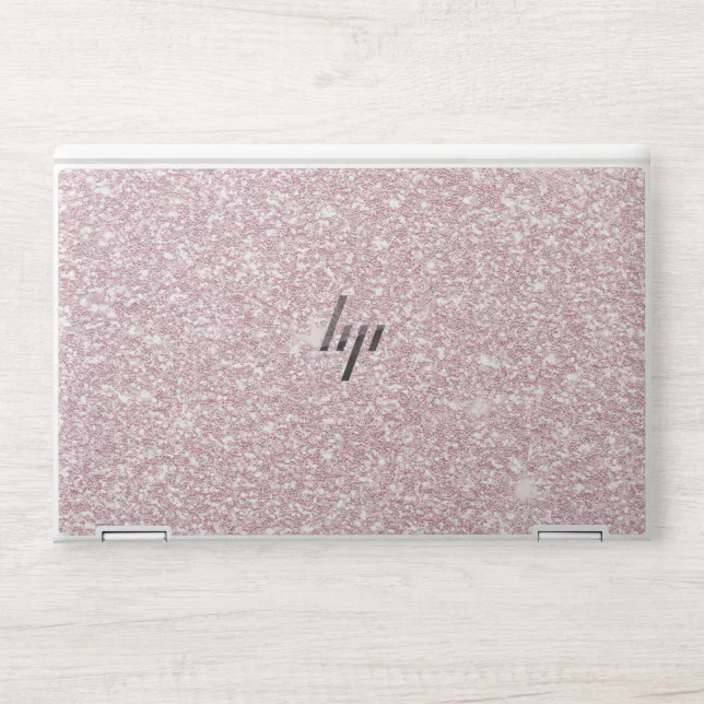 Elegant blush pink abstract trendy girly glitter HP laptop skin | Zazzle