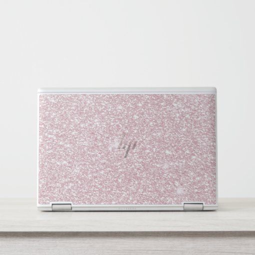 Elegant blush pink abstract trendy girly glitter HP laptop skin | Zazzle