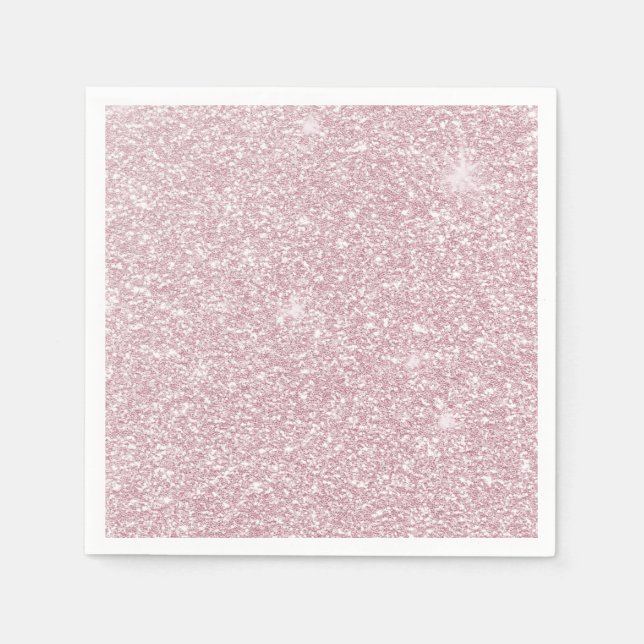 Elegant blush pink abstract trendy girly glitter napkins (Front)