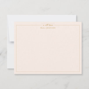 Elegant Blush Pink and gold  Professional  Thank You Card