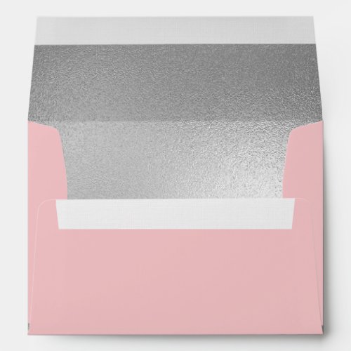 Elegant Blush Pink and Silver Envelope