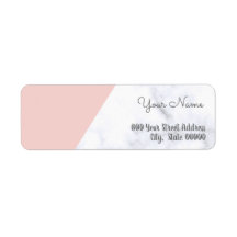 Elegant blush pink and white marble baby shower