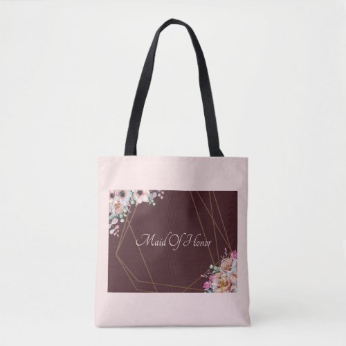 Elegant Blush Pink Anemone Floral Geometric Frames Tote Bag