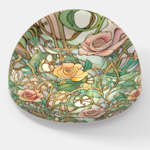 Elegant blush pink Art Nouveau Paperweight