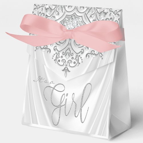 Elegant Blush Pink Baby Shower Favor Boxes