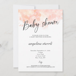 Elegant Blush Pink Baby shower Invitation