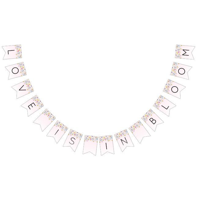 Elegant Blush Pink Bridal Shower  Bunting Flags (All)