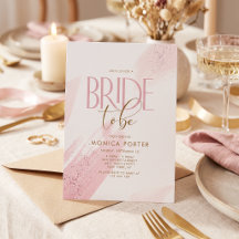 Elegant Blush Pink Bride to Be Bridal Shower