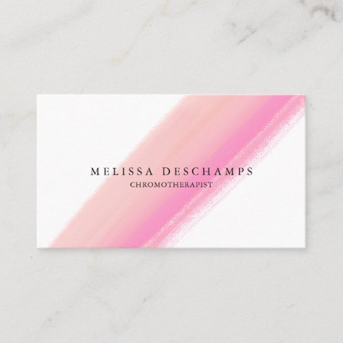 Elegant Blush Pink Brush Strokes Business Card