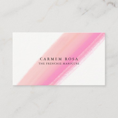 Elegant Blush Pink Brush Strokes Referral Card