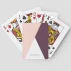 Elegant blush pink & burgundy geometric triangles