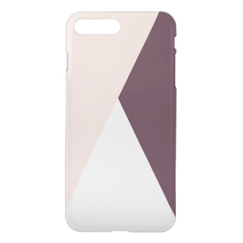 Elegant blush pink  burgundy geometric triangles iPhone 8 plus7 plus case