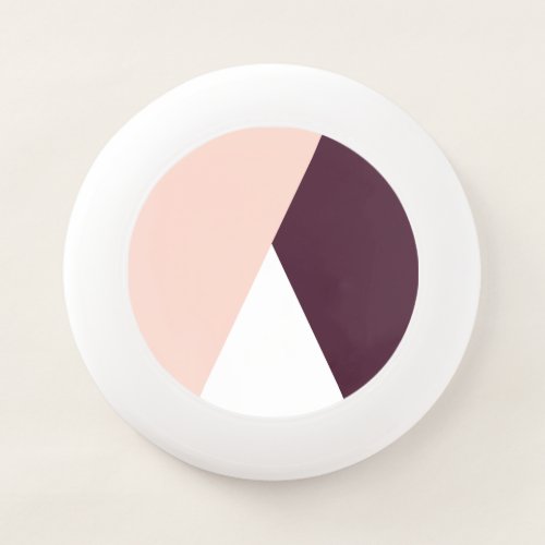 Elegant blush pink  burgundy geometric triangles Wham_O frisbee