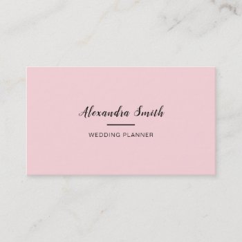 Elegant Blush Pink Business Card by byDania at Zazzle