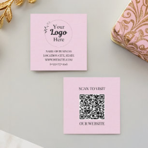 Elegant blush Pink business logo modern Calling Card