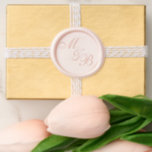 Elegant Blush Pink Cursive Script Monogram Wedding Wax Seal Sticker<br><div class="desc">Elegant couple's initials in gorgeous cursive script with a beautiful ampersand between them on beautiful blush pink wax seal stickers for a chic afternoon garden wedding.</div>