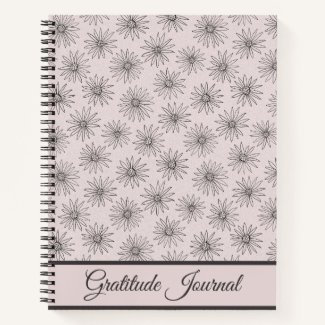 Elegant Blush Pink Daisy Flower Gratitude Journal