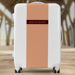 Elegant Blush Pink & Dark Red Typography  Luggage