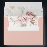 Elegant Blush Pink Dusty Rose Floral Wedding Envelope<br><div class="desc">Elegant Blush Pink Dusty Rose Floral Wedding Envelope. Matching items are available.</div>