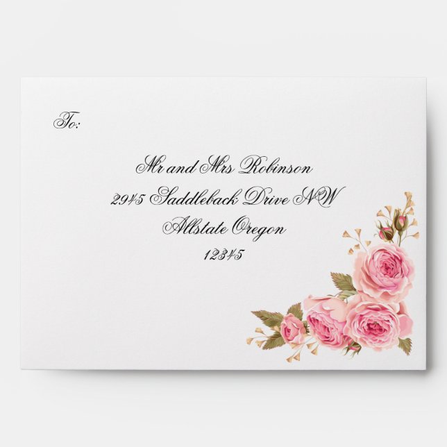 Elegant Blush Pink Envelope (Front)