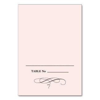 Elegant Blush Pink Escort Wedding Place Cards