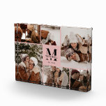 Elegant Blush Pink Family Photo Collage Keepsake Block<br><div class="desc">This 6 Photo Collage Modern Family Personalized Keepsake is the perfect way to turn your favorite family photos into a cute and trendy keepsake. With a simple, modern design and elegant Monogram, it's fully customizable to fit your style. Ideal for gifting on Mother’s Day, Father’s Day, birthdays, Christmas, anniversary or...</div>
