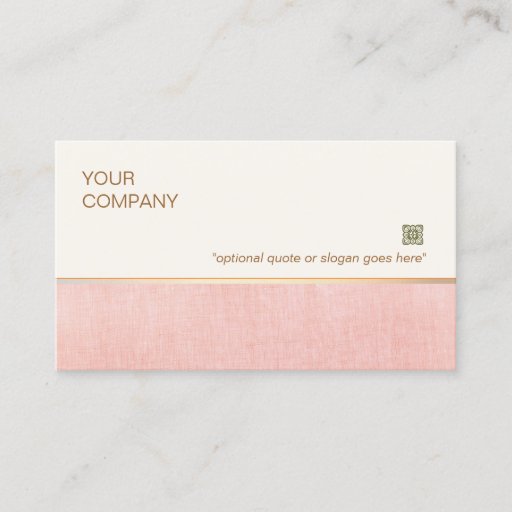 Customizable Cosmetologist Elegant Light Pink Linen Look Business Card Template