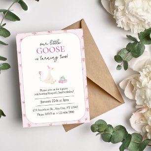 Elegant Blush Pink Floral Birthday  Invitation