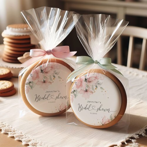 Elegant Blush pink floral bridal shower Sugar Cookie