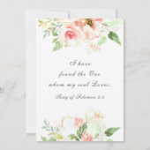 Elegant Blush Pink Floral Christian Wedding Invitation | Zazzle