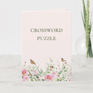 Elegant Blush Pink Floral Customizable Wedding Cro Holiday Card