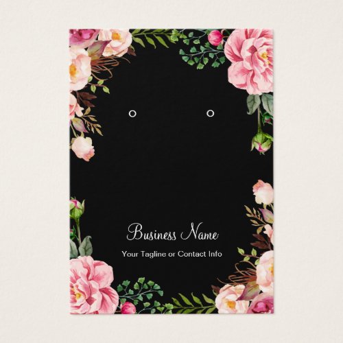 Elegant Blush Pink Floral Earring Display Cards