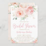 Elegant Blush Pink Floral Gold Girl Bridal Shower Invitation