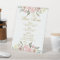 Elegant Blush Pink Floral Gold Wedding Bar Menu
