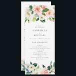 Elegant Blush Pink Floral Greenery Wedding Program<br><div class="desc">This wedding program features elegant watercolor blush pink and white florals with a simple and timeless font combination. It's the perfect order of service for the romantic classic couple but can be modified to suit any event you have in mind.</div>