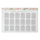 Elegant Blush Pink Floral Wedding Seating Chart
