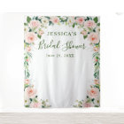 Elegant Blush Pink Flowers Bridal Shower Backdrop