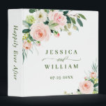 Elegant Blush Pink Flowers Floral Boho Wedding 3 Ring Binder<br><div class="desc">Elegant Blush Pink Flowers Floral Boho Wedding 3 ring binder.</div>