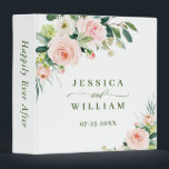 Elegant Blush Pink Flowers Floral Boho Wedding 3 Ring Binder<br><div class="desc">Elegant Blush Pink Flowers Floral Boho Wedding 3 ring binder.</div>