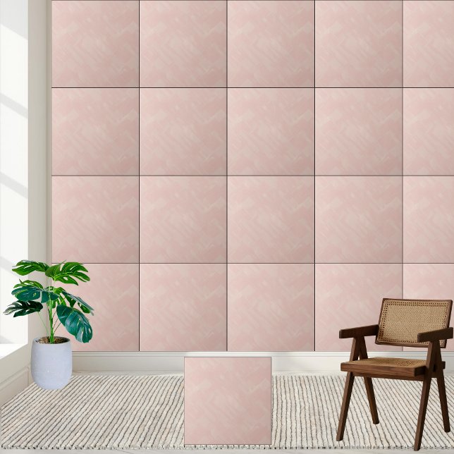 Elegant Blush Pink Geometric Textured Ceramic  Ceramic Tile (Elegant Blush Pink Geometric Textured Ceramic Ceramic Tile)