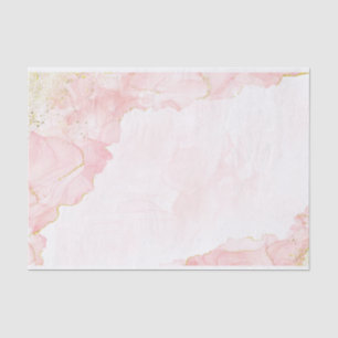 Elegant Blush Pink Gold Glitter Marble Tissue Paper