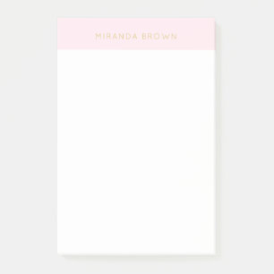 Elegant Blush Pink Gold Minimalist Classy Chic Post-it Notes