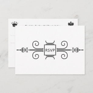 Elegant Blush Pink Green Floral Roses Wedding Invi RSVP Card